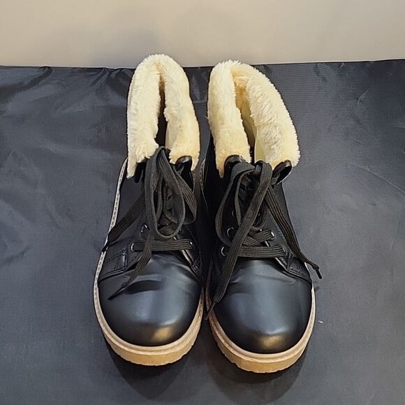 WOMEN"S JUST BE LACED-UP ROUND TOE SLIP-ON BOOT - Picture 2 of 13